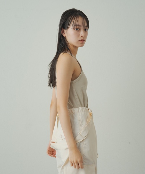 earthy（アーシー）の「earthy_オーガニックコットンアメスリカップ付きキャミソール（キャミソール・レディース・ブラック/オフホワイト/グレー・S）」の16枚目の写真