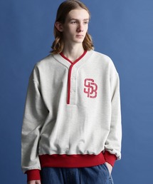 schott | 【WEB LIMITED】Schott/ショット/B.B. SWEAT SB LOGO/ハーフボタン スウェット SBロゴ(スウェット)