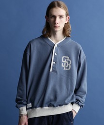 schott（ショット）の「【WEB LIMITED】Schott/ショット/B.B. SWEAT SB LOGO/ハーフボタン スウェット SBロゴ（スウェット・メンズ）」