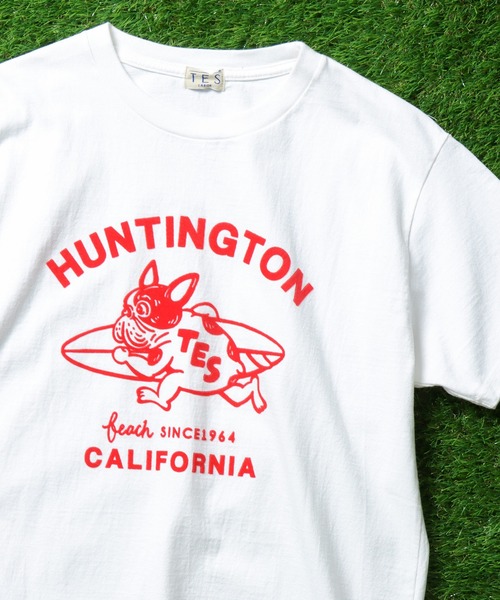 The Endless Summer(エンドレスサマー)の「TES RUNNING BUHI FLOCKY T-SHIRT / Tシャツ(Tシャツ/カットソー・メンズ・グリーン/ブラック/ブルー/ピンク/ホワイト/イエロー・LARGE/X-LARGE/SMALL/MEDIUM)」の2枚目の写真