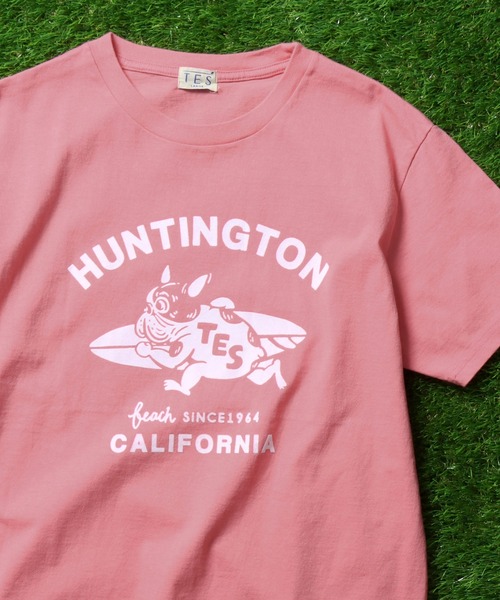 The Endless Summer(エンドレスサマー)の「TES RUNNING BUHI FLOCKY T-SHIRT / Tシャツ(Tシャツ/カットソー・メンズ・グリーン/ブラック/ブルー/ピンク/ホワイト/イエロー・LARGE/X-LARGE/SMALL/MEDIUM)」の6枚目の写真