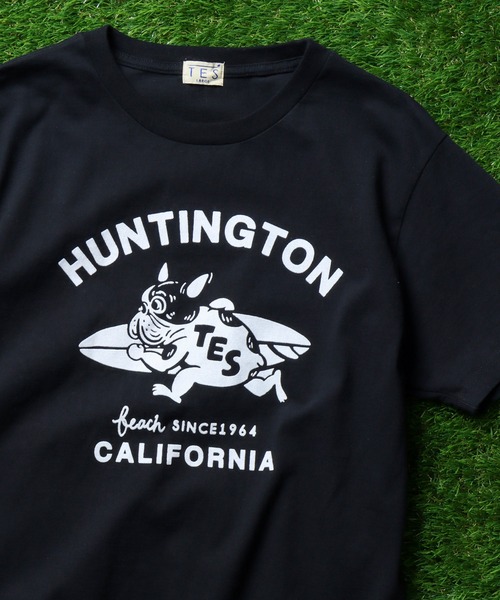 The Endless Summer(エンドレスサマー)の「TES RUNNING BUHI FLOCKY T-SHIRT / Tシャツ(Tシャツ/カットソー・メンズ・グリーン/ブラック/ブルー/ピンク/ホワイト/イエロー・LARGE/X-LARGE/SMALL/MEDIUM)」の1枚目の写真