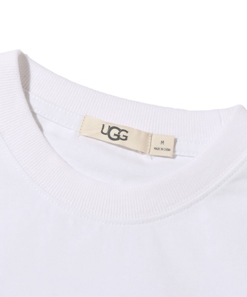 UGG（アグ）の「UGG@mos ロゴ刺繍 チビT / アグ ロゴシシュウ チビティ（Tシャツ/カットソー・レディース・ホワイト/ブラック/ベージュ/ミント・M/L）」の5枚目の写真