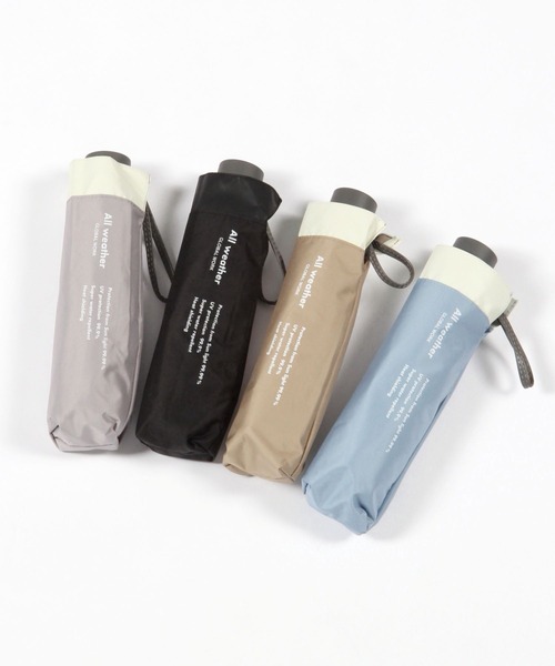 GLOBAL WORK（グローバルワーク）の「晴雨兼用折りたたみ傘/174710（折りたたみ傘・レディース・ライトベージュ/ライトブルー/ブラック/ライトグレー・FREE）」の5枚目の写真