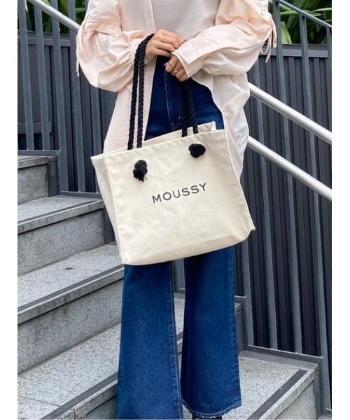 MOUSSY(マウジー)の「MOUSSY SOUVENIR ショッパー(トートバッグ・レディース・ブラック/ホワイト・FREE)」の21枚目の写真