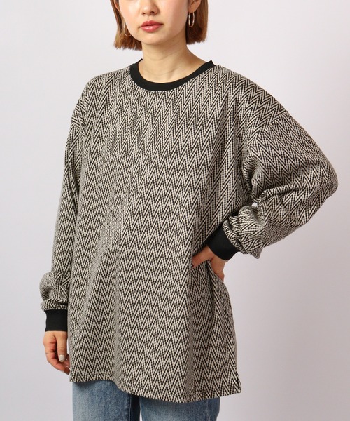 MMMM(エムエムエムエム)の「MMMM 総柄ジャガードクルーネック(Tシャツ/カットソー・メンズ・ベージュ×ブラック/グレー系その他/ブラック×ホワイト/ブラック系その他/グリーン系その他・M/L)」の22枚目の写真