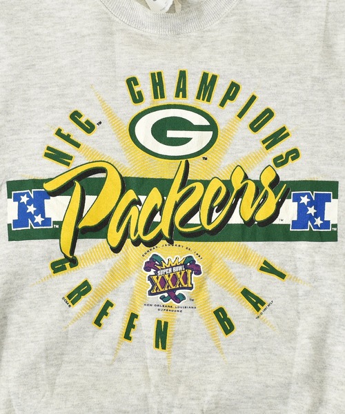 NBA/NFL/NHL/MLB（エヌビーエーエヌエフエルエヌエイチエルエムエルビー）の「【ヴィンテージ古着】90's NFL "Green Bay Packers" クルーネックスウェット USA製（スウェット・メンズ・グレー・MEDIUM）」の5枚目の写真