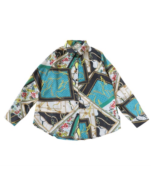 antiqua（アンティカ）の「スカーフ柄シャツ（シャツ/ブラウス・レディース・パープル系その他/グリーン系その他・FREE）」の19枚目の写真