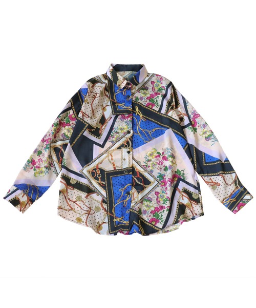 antiqua（アンティカ）の「スカーフ柄シャツ（シャツ/ブラウス・レディース・パープル系その他/グリーン系その他・FREE）」の20枚目の写真
