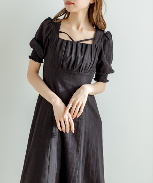 OLIVE des OLIVE（オリーブデオリーブ）の「【WEB限定カラー有】後ろドロストリボンワンピース（ワンピース・レディース・ミント/サックスブルー/ブラック/オフホワイト/チェック/ラベンダー・FREE）」の11枚目の写真