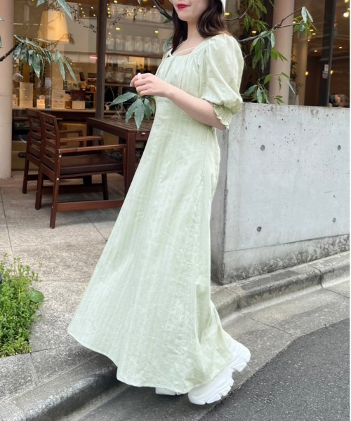 OLIVE des OLIVE（オリーブデオリーブ）の「【WEB限定カラー有】後ろドロストリボンワンピース（ワンピース・レディース・ミント/サックスブルー/ブラック/オフホワイト/チェック/ラベンダー・FREE）」の15枚目の写真