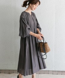 URBAN RESEARCH DOORS | コットンボイルウエストマークワンピース(ワンピース)