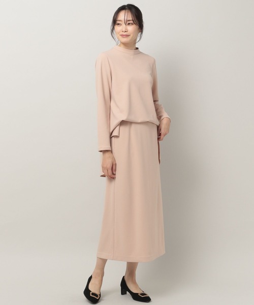 Elura エルーラ　ラクに着るセレモニーワンピース+ジャケット　セット売り セール】ラクに着るセレモニーモックチュニック（Tシャツ/カットソー