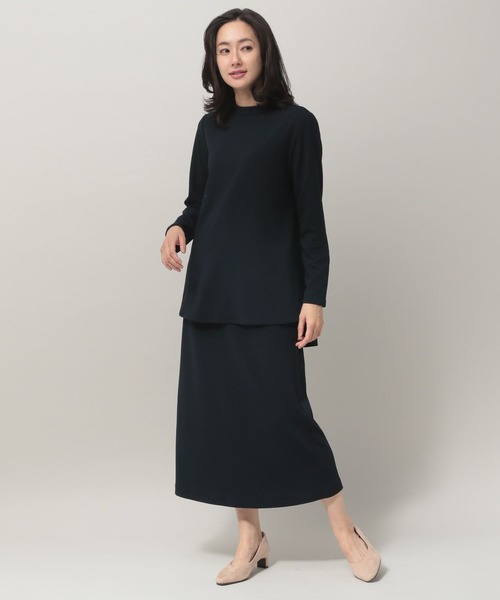 Elura(エルーラ)の「ラクに着るセレモニーモックチュニック(Tシャツ/カットソー・レディース・ブラック/ピンクベージュ/ネイビー・SMALL/MEDIUM/LARGE)」の21枚目の写真