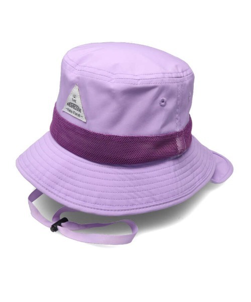 Kids Foret（キッズフォーレ）の「日よけ付メッシュ切替無地撥水ハット・帽子（ハット・キッズ・ラベンダー/ブルー/カーキ/ピンク・54/56/50/52）」の3枚目の写真