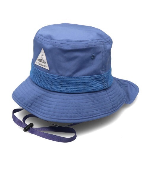Kids Foret（キッズフォーレ）の「日よけ付メッシュ切替無地撥水ハット・帽子（ハット・キッズ・ラベンダー/ブルー/カーキ/ピンク・54/56/50/52）」の2枚目の写真