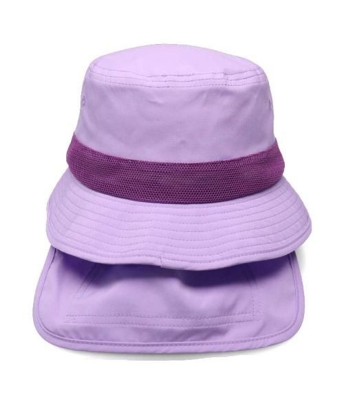 Kids Foret（キッズフォーレ）の「日よけ付メッシュ切替無地撥水ハット・帽子（ハット・キッズ・ラベンダー/ブルー/カーキ/ピンク・54/56/50/52）」の15枚目の写真