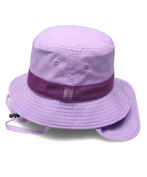 Kids Foret（キッズフォーレ）の「日よけ付メッシュ切替無地撥水ハット・帽子（ハット・キッズ・ラベンダー/ブルー/カーキ/ピンク・54/56/50/52）」の14枚目の写真