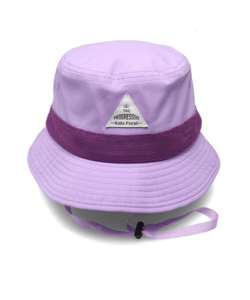 Kids Foret（キッズフォーレ）の「日よけ付メッシュ切替無地撥水ハット・帽子（ハット・キッズ・ラベンダー/ブルー/カーキ/ピンク・54/56/50/52）」の13枚目の写真