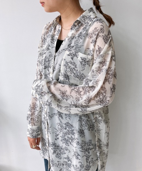 AS KNOW AS plus(アズノゥアズプラス)の「○Wポケットサイドスリットラウンドシャツ(シャツ/ブラウス・レディース・グリーン系/ブルー系/オフホワイト/ブラック系/グレー系/グリーン系1/ホワイト系1/ブルー系1/アイボリー系/ホワイト系その他/グリーン系2/ライトグリーン系/ホワイト系その他2/ホワイト系2/ピンク系・FREE)」の9枚目の写真