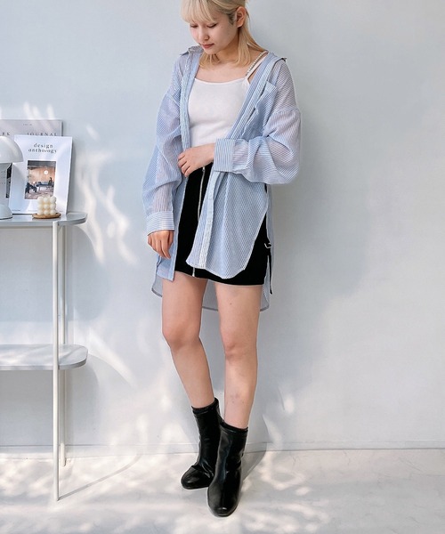 AS KNOW AS plus(アズノゥアズプラス)の「○Wポケットサイドスリットラウンドシャツ(シャツ/ブラウス・レディース・グリーン系/ブルー系/オフホワイト/ブラック系/グレー系/グリーン系1/ホワイト系1/ブルー系1/アイボリー系/ホワイト系その他/グリーン系2/ライトグリーン系/ホワイト系その他2/ホワイト系2/ピンク系・FREE)」の21枚目の写真