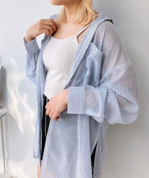 AS KNOW AS plus(アズノゥアズプラス)の「○Wポケットサイドスリットラウンドシャツ(シャツ/ブラウス・レディース・グリーン系/ブルー系/オフホワイト/ブラック系/グレー系/グリーン系1/ホワイト系1/ブルー系1/アイボリー系/ホワイト系その他/グリーン系2/ライトグリーン系/ホワイト系その他2/ホワイト系2/ピンク系・FREE)」の19枚目の写真