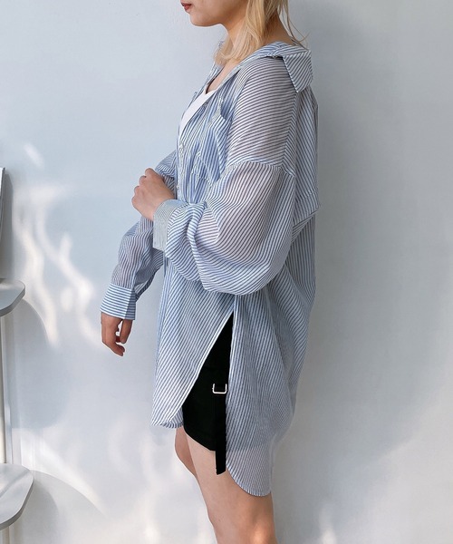 AS KNOW AS plus(アズノゥアズプラス)の「○Wポケットサイドスリットラウンドシャツ(シャツ/ブラウス・レディース・グリーン系/ブルー系/オフホワイト/ブラック系/グレー系/グリーン系1/ホワイト系1/ブルー系1/アイボリー系/ホワイト系その他/グリーン系2/ライトグリーン系/ホワイト系その他2/ホワイト系2/ピンク系・FREE)」の18枚目の写真