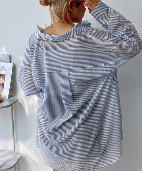 AS KNOW AS plus(アズノゥアズプラス)の「○Wポケットサイドスリットラウンドシャツ(シャツ/ブラウス・レディース・グリーン系/ブルー系/オフホワイト/ブラック系/グレー系/グリーン系1/ホワイト系1/ブルー系1/アイボリー系/ホワイト系その他/グリーン系2/ライトグリーン系/ホワイト系その他2/ホワイト系2/ピンク系・FREE)」の17枚目の写真