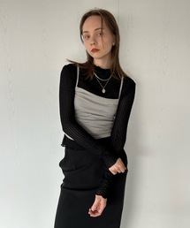 【DIDOT.】シフォンプチハイネックロンT