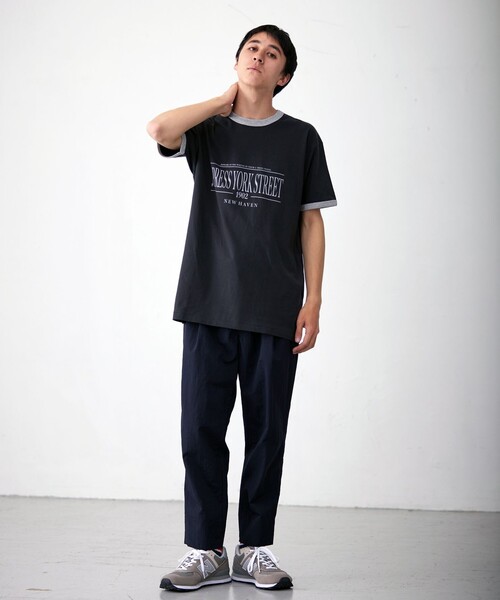 J.PRESS YORK STREET（ジェイプレスヨークストリート）の「【UNISEX】リンガーＴシャツ（Tシャツ/カットソー・メンズ・ホワイト系/ライトグレー系/グレー系・MEDIUM/LARGE/SMALL）」の6枚目の写真