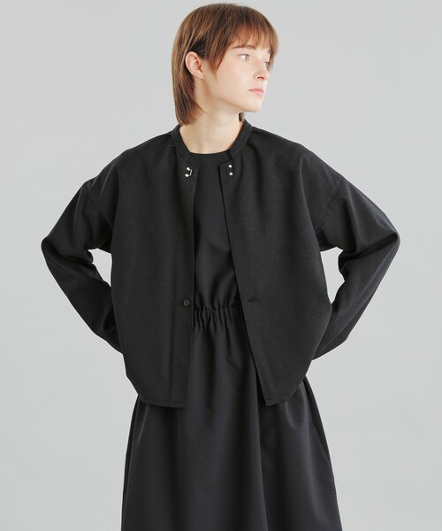 MACKINTOSH PHILOSOPHY(マッキントッシュ フィロソフィー)の「GREY LABEL スタンドカラージャケット(ブルゾン・レディース・ブラウン/ブラック・2/6)」の2枚目の写真