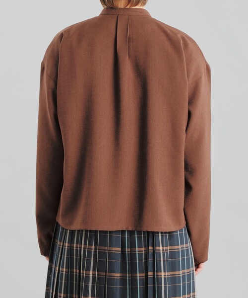 MACKINTOSH PHILOSOPHY(マッキントッシュ フィロソフィー)の「GREY LABEL スタンドカラージャケット(ブルゾン・レディース・ブラウン/ブラック・2/6)」の11枚目の写真