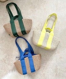 maison vert（メゾンヴェール）の「【ペーパー素材・多収納】ダブルハンドルかごバッグ（トートバッグ）」