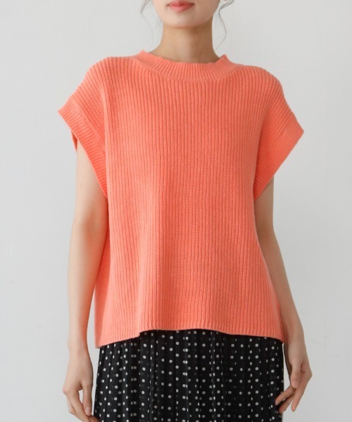 M.deux（エムドゥ）の「◎レイヤード風2wayニット◎（ニット/セーター・レディース・ピンク/オフホワイト・MEDIUM）」の16枚目の写真