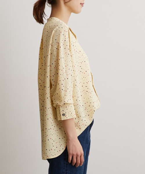 OWLSPALE（オールズペール）の「プリントバンドカラーブラウス（シャツ/ブラウス・レディース・グリーン/イエロー/ブラック・FREE）」の10枚目の写真