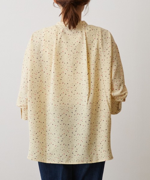 OWLSPALE（オールズペール）の「プリントバンドカラーブラウス（シャツ/ブラウス・レディース・グリーン/イエロー/ブラック・FREE）」の11枚目の写真