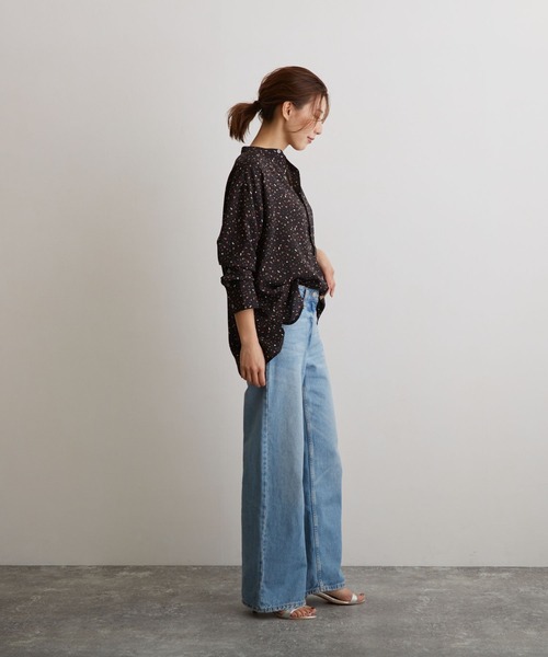 OWLSPALE（オールズペール）の「プリントバンドカラーブラウス（シャツ/ブラウス・レディース・グリーン/イエロー/ブラック・FREE）」の14枚目の写真