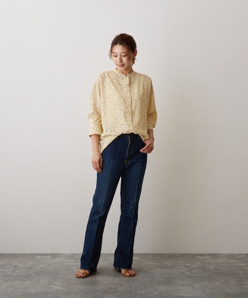 OWLSPALE（オールズペール）の「プリントバンドカラーブラウス（シャツ/ブラウス・レディース・グリーン/イエロー/ブラック・FREE）」の19枚目の写真