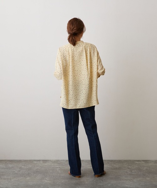 OWLSPALE（オールズペール）の「プリントバンドカラーブラウス（シャツ/ブラウス・レディース・グリーン/イエロー/ブラック・FREE）」の21枚目の写真