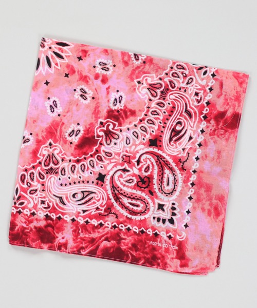SPINNS（スピンズ）の「ペイズリータイダイデザイン バンダナ（バンダナ/スカーフ・メンズ・ブルー/レッド/パープル/ブラック/グリーン・ONESIZE）」の5枚目の写真