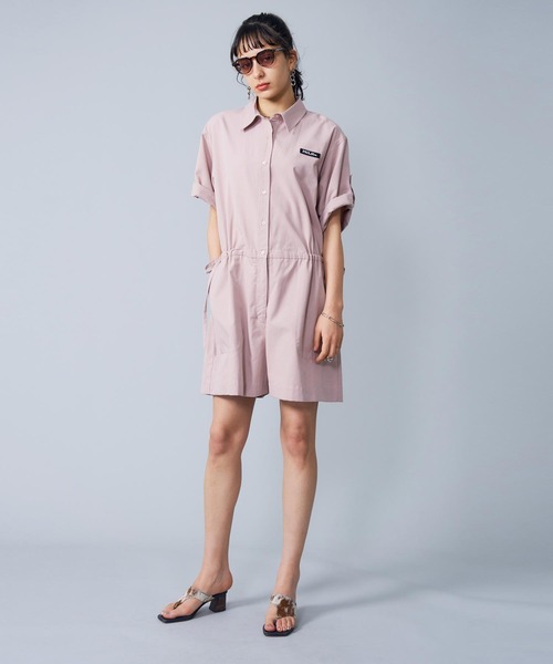 MILKFED.（ミルクフェド）の「SHORT ALL IN ONE（つなぎ/オールインワン・レディース・ライトピンク/ネイビー/ベージュ・ONE SIZE）」の3枚目の写真