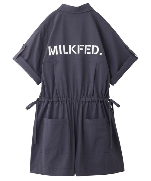 MILKFED.（ミルクフェド）の「SHORT ALL IN ONE（つなぎ/オールインワン・レディース・ライトピンク/ネイビー/ベージュ・ONE SIZE）」の9枚目の写真