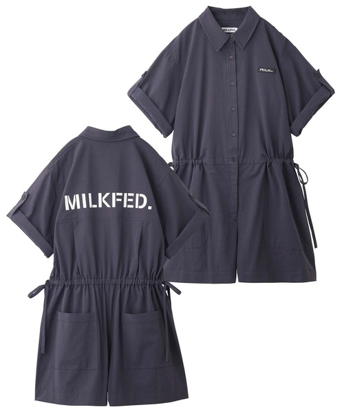 MILKFED.（ミルクフェド）の「SHORT ALL IN ONE（つなぎ/オールインワン・レディース・ライトピンク/ネイビー/ベージュ・ONE SIZE）」の20枚目の写真