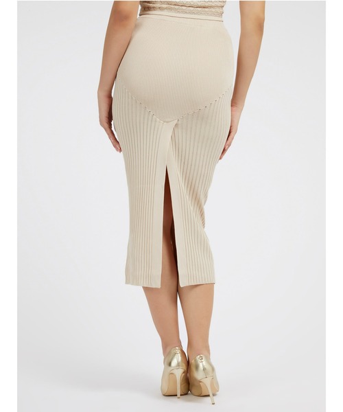 Guess(ゲス)の「Slit Back Julie Skirt(スカート・レディース・ブラック/クリーム・MEDIUM/X-SMALL/SMALL)」の5枚目の写真