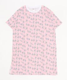【 Disney 】 ディズニーキャラクター 総柄Ｔシャツワンピ 23B