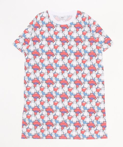 Disney（ディズニー）の「【 Disney 】 ディズニーキャラクター 総柄Ｔシャツワンピ 23B（ワンピース・レディース・その他1/その他2/その他3・LARGE）」の2枚目の写真