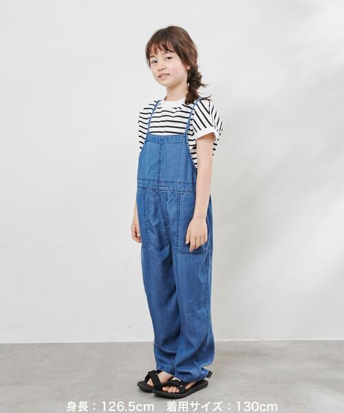 coen（コーエン）の「ライトデニムサロペット（サロペット/オーバーオール・キッズ・ネイビー・130/150/110）」の2枚目の写真