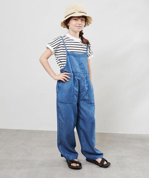 coen（コーエン）の「ライトデニムサロペット（サロペット/オーバーオール・キッズ・ネイビー・130/150/110）」の5枚目の写真