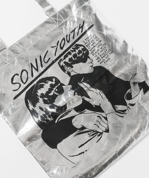 MUSIC TEE（ミュージックティー）の「MUSIC TEE SONIC YOUTH TOTE BAG GOO トートバッグ グラフィック（トートバッグ・メンズ・シルバー・FREE）」の5枚目の写真