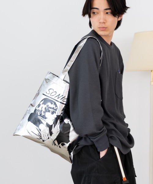 MUSIC TEE（ミュージックティー）の「MUSIC TEE SONIC YOUTH TOTE BAG GOO トートバッグ グラフィック（トートバッグ・メンズ・シルバー・FREE）」の11枚目の写真